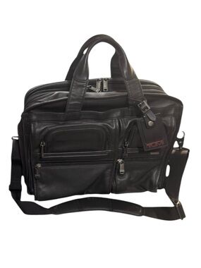 Tumi Black Genuine Leather Briefcase‎ Travel Bag